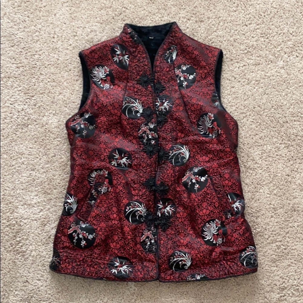 Authentic Chinese Silk and Fur Vest
